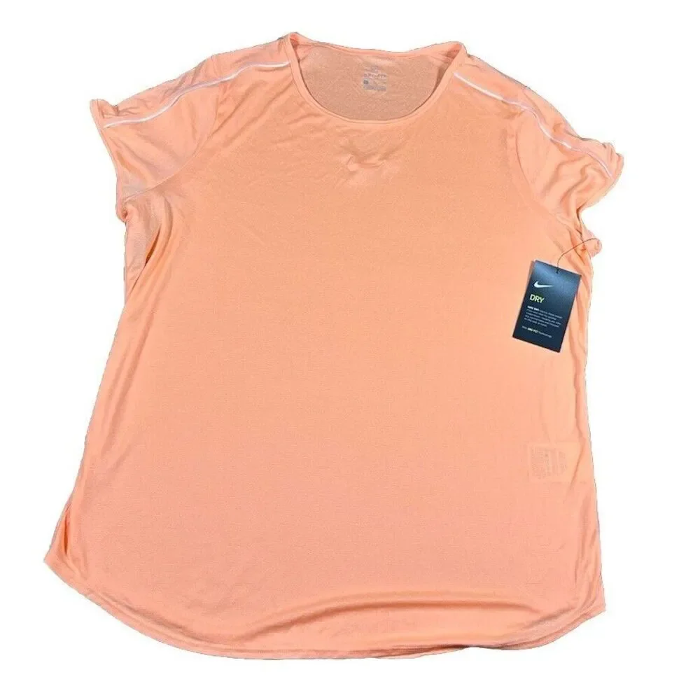 Nike Tennis Top Womens Size‎ XL  Neon Orange Dri Fit Performance